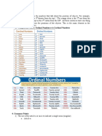 Ordinal Number: RD TH RD