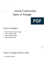 Types of Triangles and Geometrical Constructions