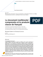 Le document multimodal _ le comprendre et le produire en classe de français