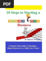 Download 10 Steps to Starting-up a Child Care Business- Preview Copy by Shiketa Morgan SN56772114 doc pdf