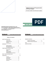 Digital-Control and Programmable DC Power Supply: User Manual