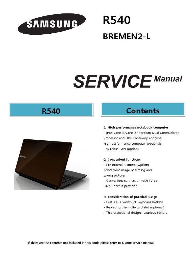 SAMSUNG NP-R540-JS05RU Service Manual | PDF | Printed Circuit Board ...