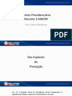 Direito Previdenciário Decreto 3.048/99: Prof. Carlos Mendonça