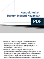 Kontrak Kuliah Hukum Industri Keuangan