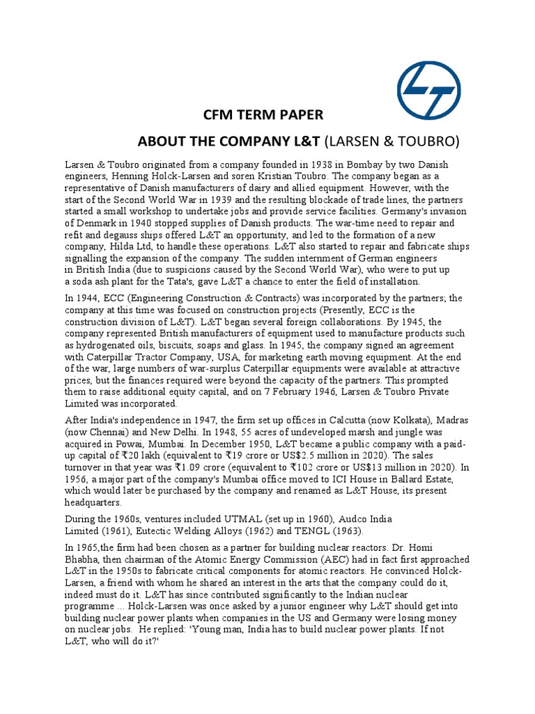 CFM Term Paper 1 Lokesh | PDF | Present Value | Capital Budgeting