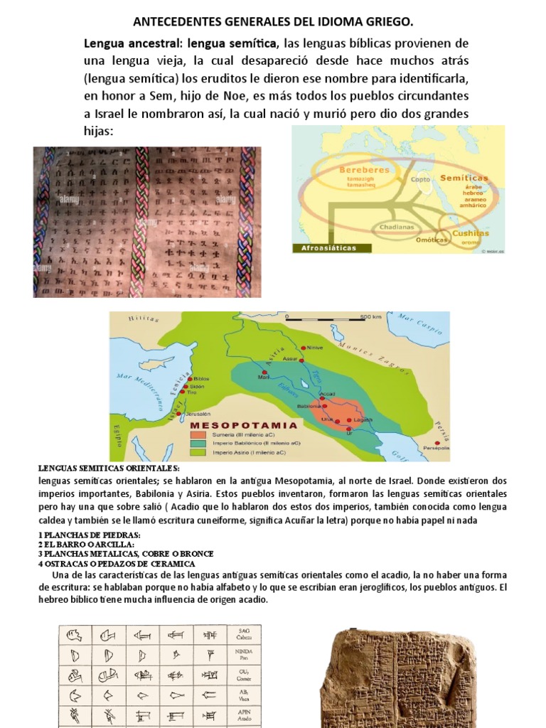 Lenguas Semiticas Animado PDF Canaán Asiria