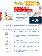 Medios de Comunicacion para Primer Grado de Primaria