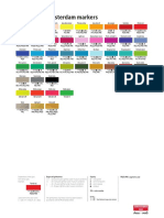 Color Chart Amsterdam Markers: Degree of Lightfastness Opacity Pigments Used