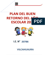 Plan Del Buen Retorno Del Año Escolar 2022 CL