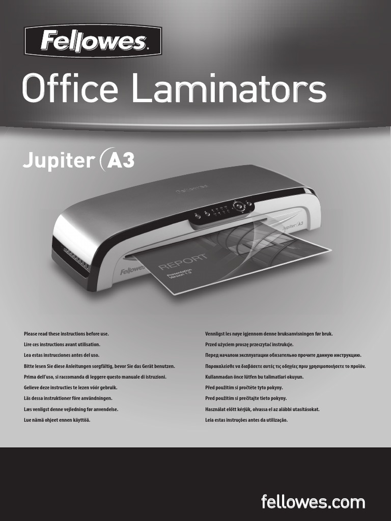 Fellowes Jupiter A3 Laminator PDF