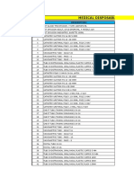 Medical Disposables List