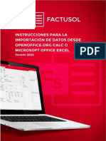 FACTUSOL Importacion Excel Calc