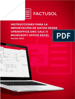 Importar datos Excel Factusol
