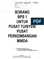 Borang Bps 1 - A (Penubuhan) Pusat Tuisyen Dan Perkembangan Minda
