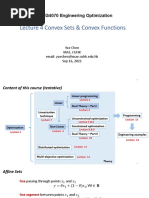 Lecture 4 Convex Sets & Convex Functions: MAEG4070 Engineering Optimization