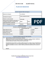 Plan de Negocio, Costo de Produccion y Estado de Resultados