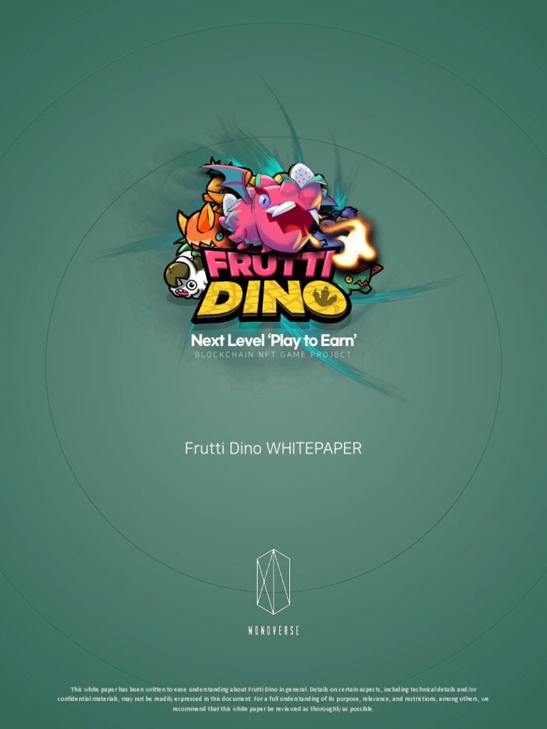 Frutti Dino: NFT Play-to-Earn Game Whitepaper | PDF | Governance