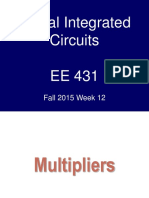 Digital Integrated Circuits EE 431: Fall 2015 Week 12