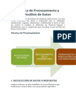 Sesión 14 - Técnica de Procesamiento y Análisis de