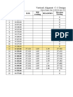 Vertical Alignent: C-1 Design Profile: B.M. Readimg BM Reading