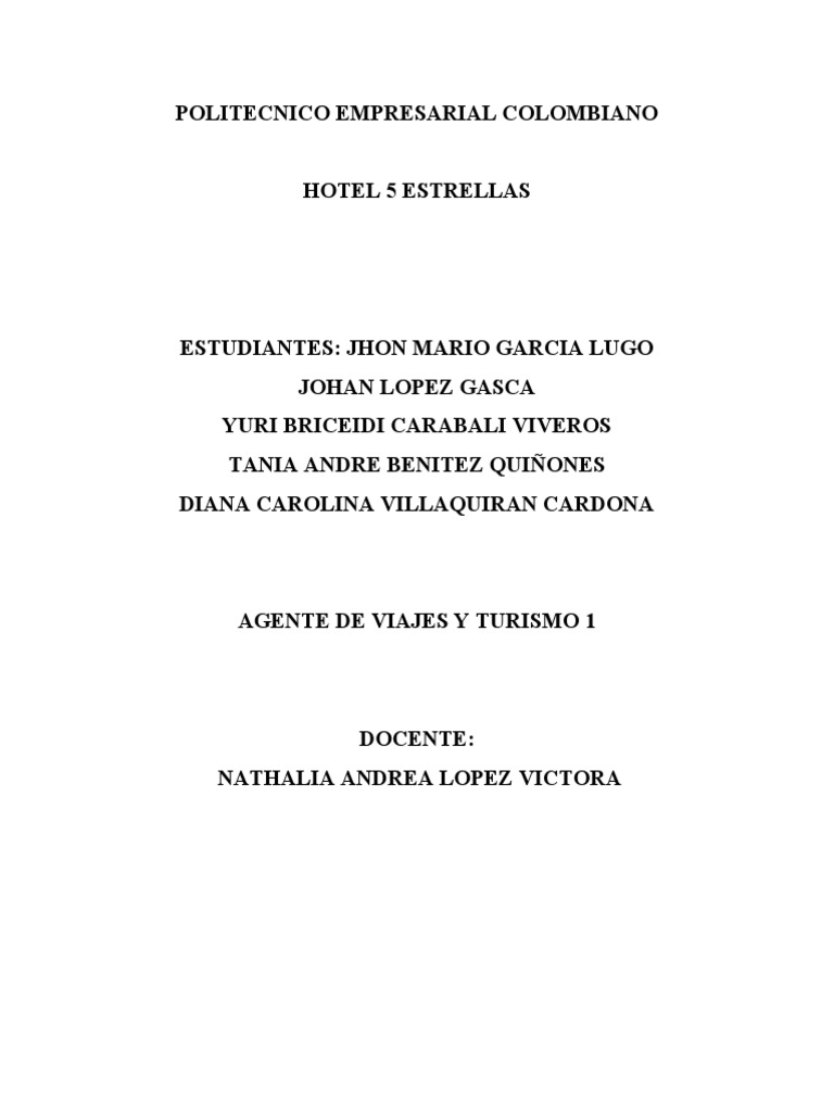Hotel 5 Estrellas PDF Hotel