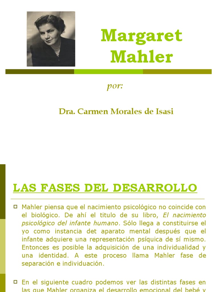 Fases del Desarrollo Psíquico según Mahler | PDF | Simbiosis | Sicología