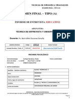 Examen Final Técnica Entrevista Observación