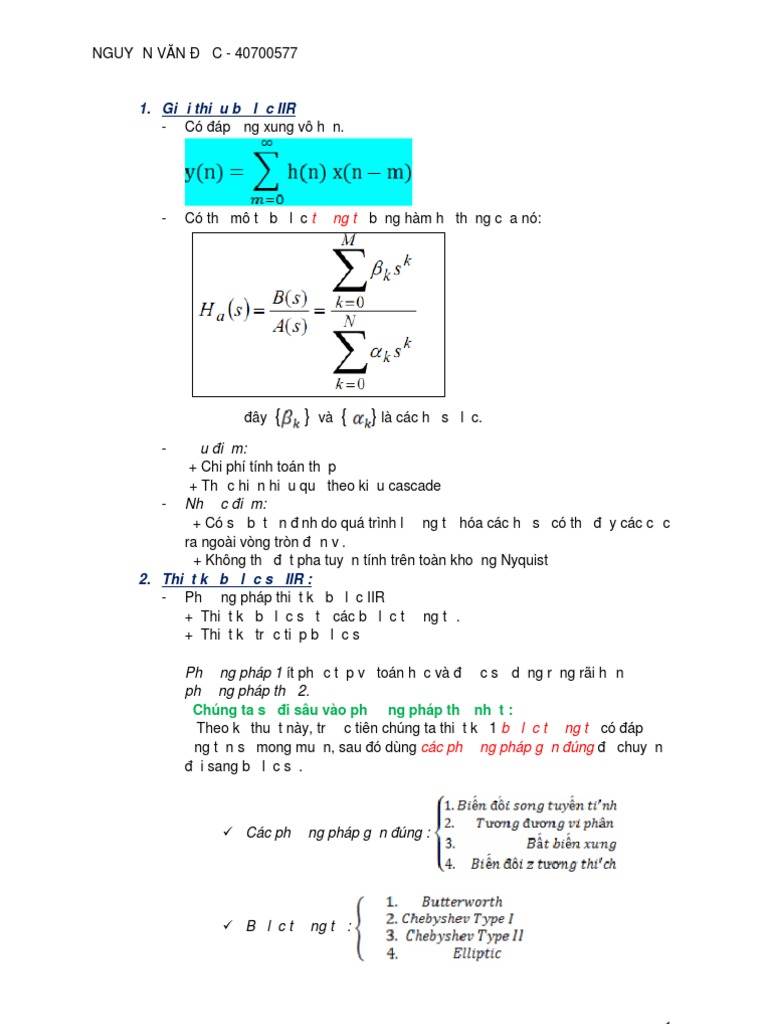 IIR Filter | PDF