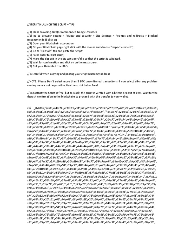 Blockchain Unconfirmed Transaction Hack Free Script | PDF | Bitcoin ...