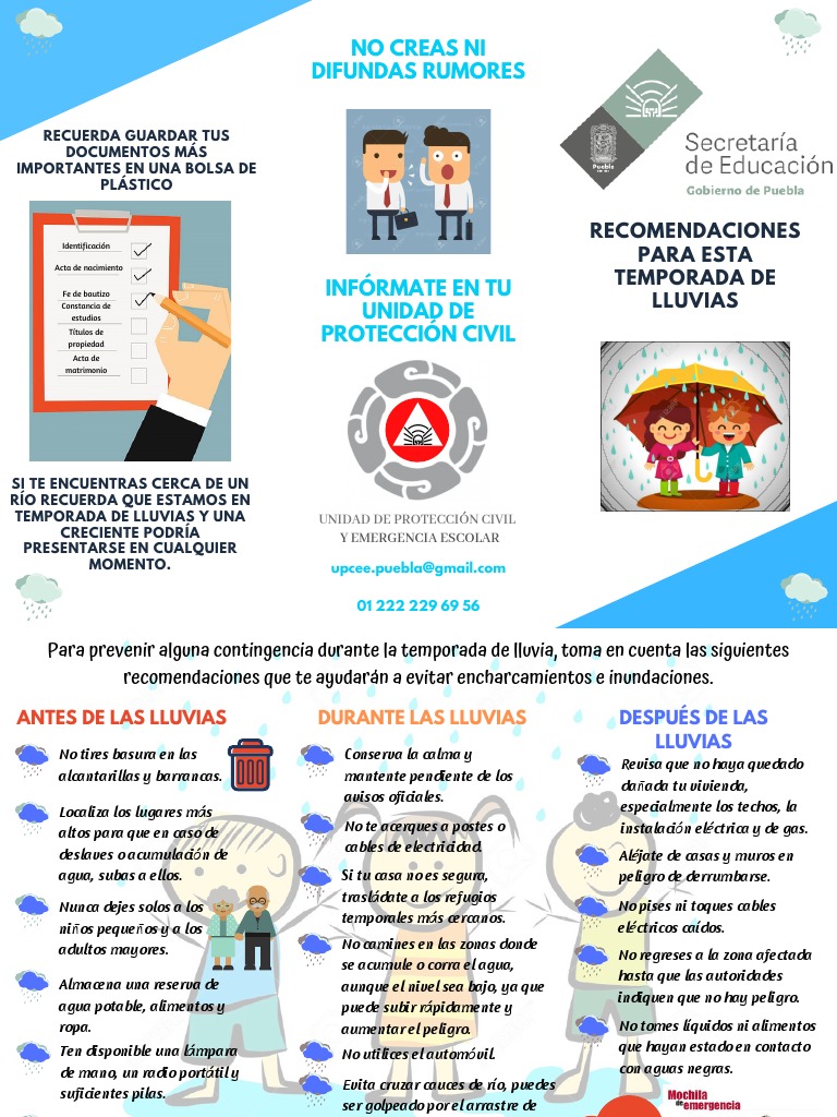 Recomendaciones para la Temporada de Lluvias | PDF | Geografía Física
