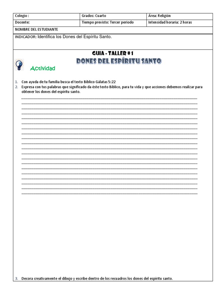 Actividades de Religión para Cuarto Grado | PDF | Jesús | Biblia