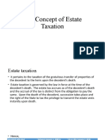 The Concept of Estate Taxation