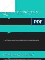 Tax Credit For Foreign Estate Tax Paid and Net Distributable Estate