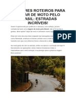 MELHORES ROTEIROS PARA VIAJAR DE MOTO PELO BRASIL- ESTRADAS INCRÍVEIS