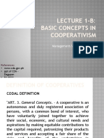 Lecture 1-B Definition Types of Cooperatives