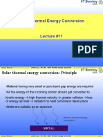 Lecture 11: EN 601: Solar Thermal Energy Conversion