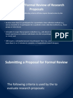 Research proposal Evaluation