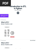 Introduction To ETL in Python: Stefano Francavilla
