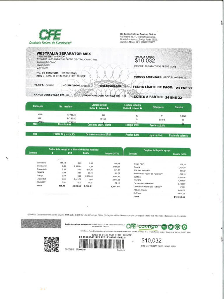 Comprobante de domicilio cfe pdf