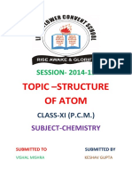SESSION-2014-15: Topic - Structure of Atom