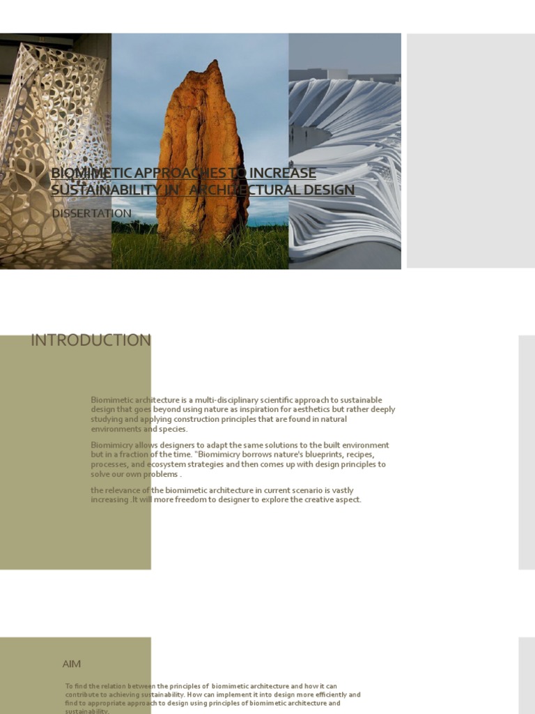 Biomimetic Architecture for Sustainable Design | PDF | Mimicry ...