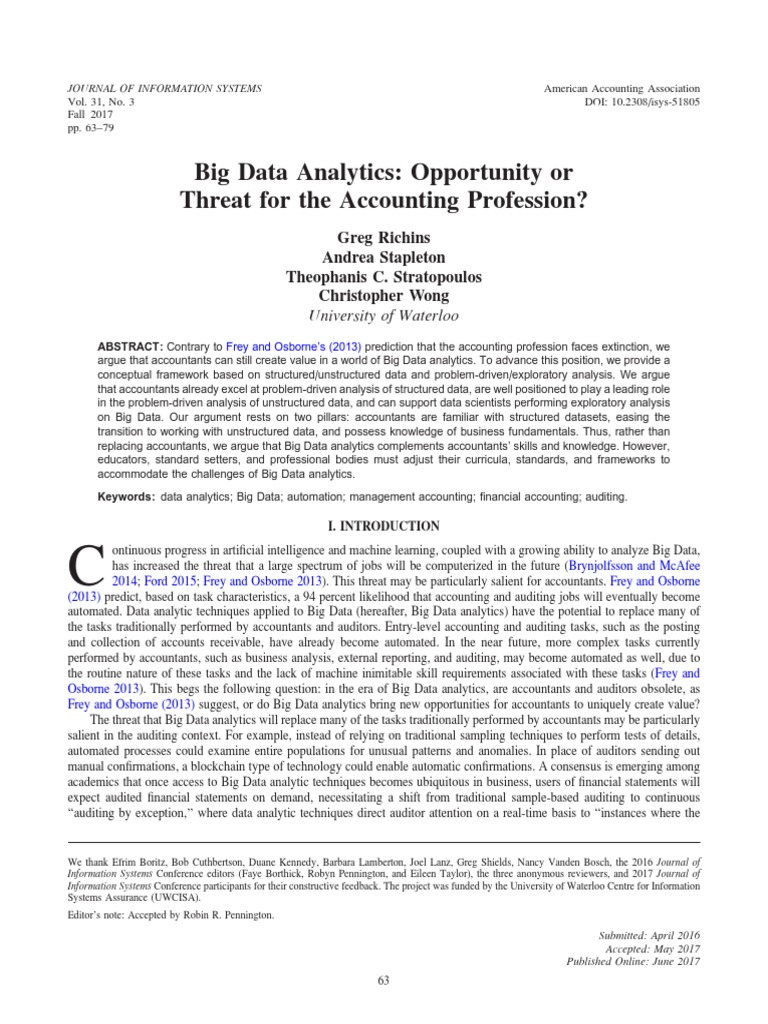 Article 2 - Big Data Analytics Opportunity or Threat For The Accounting ...