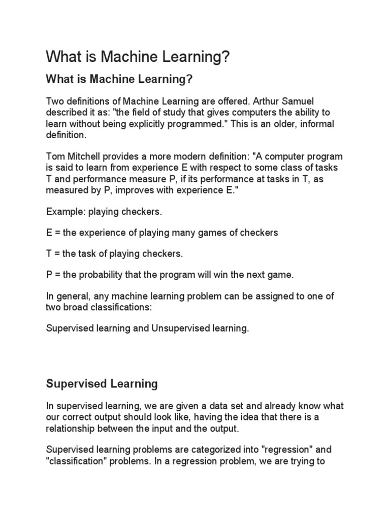 What Is Machine Learning | PDF