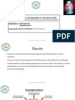 Analgesic Effect of Placebo in Clinical Trials: Topic
