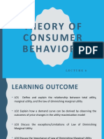 Theory of Consumer Behavior-I