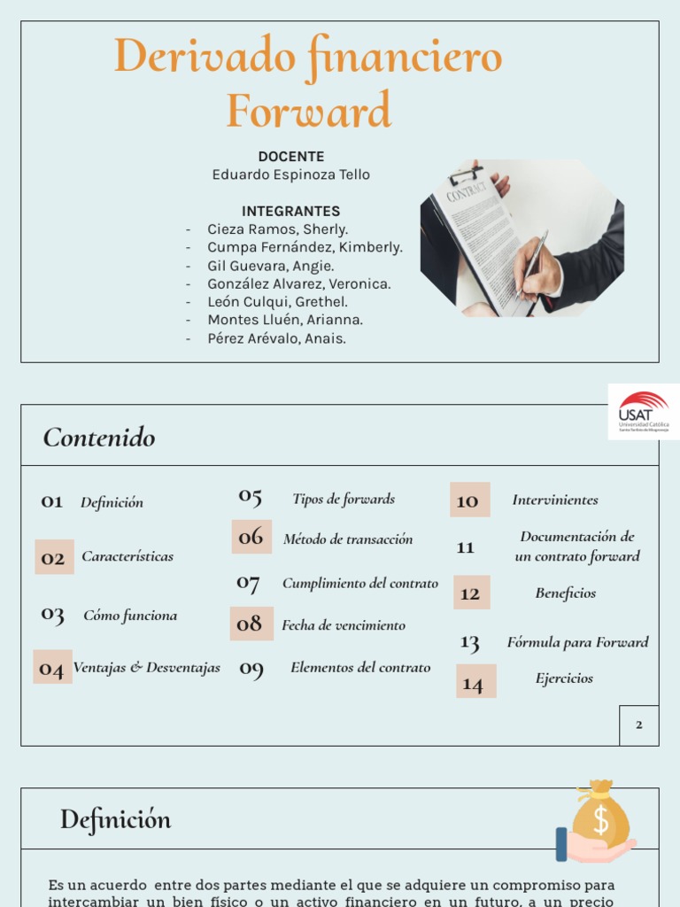 Definición y Tipos de Forward Financiero | PDF | Contratos futuros ...