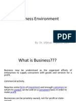 Business Environment: By: Dr. Vibhuti Tripathi, SMS