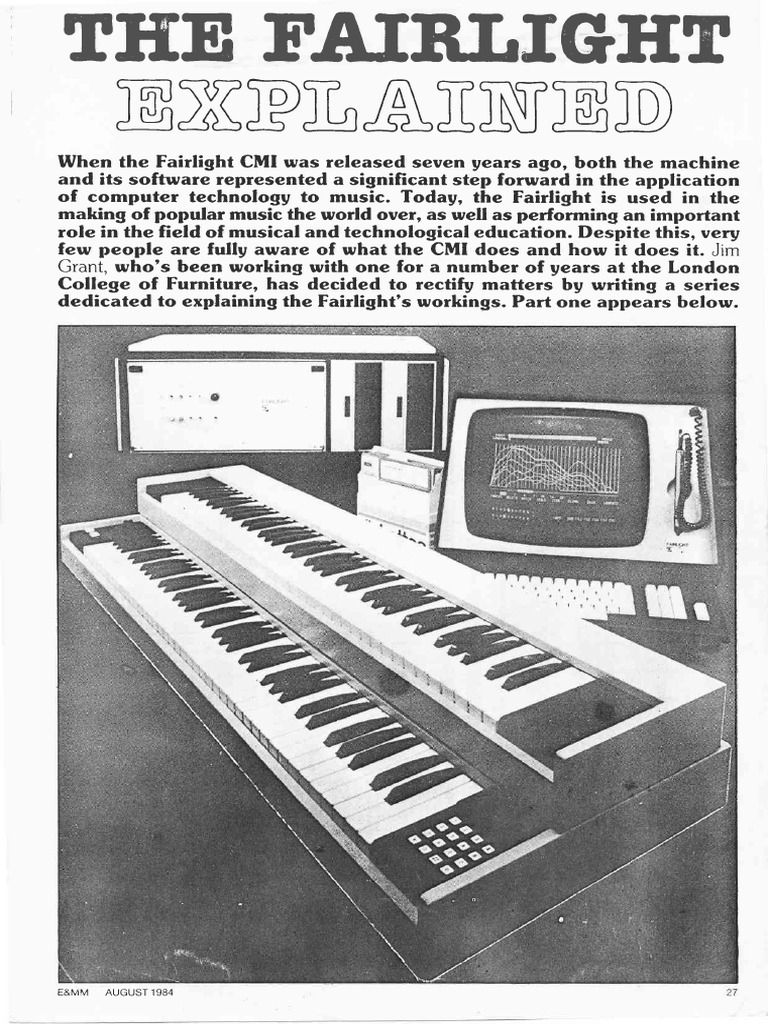 Fairlight Cmi Explained | PDF | Analog To Digital Converter | Sampling ...