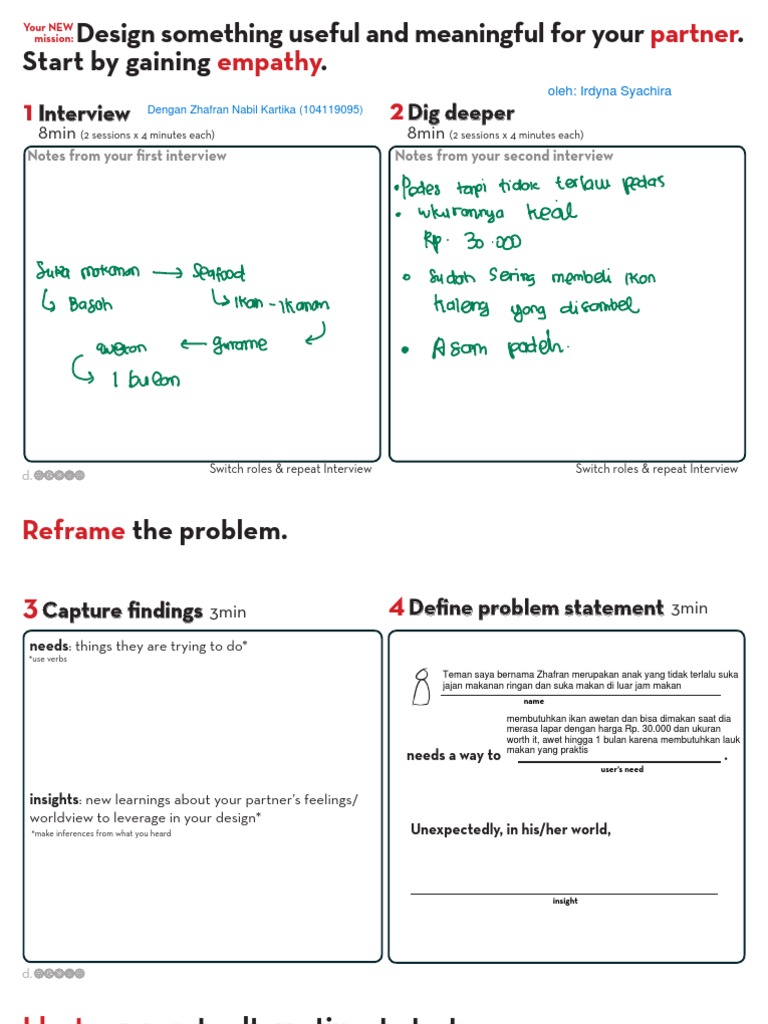 Interview Dig Deeper: Partner Empathy | PDF