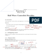 Half Wave Controlled Rectifier: Experiment 1